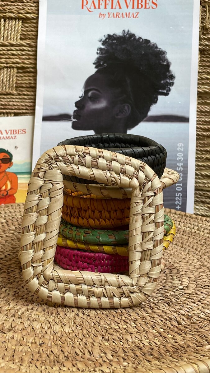 Bracelet nude Tressé en Raphia