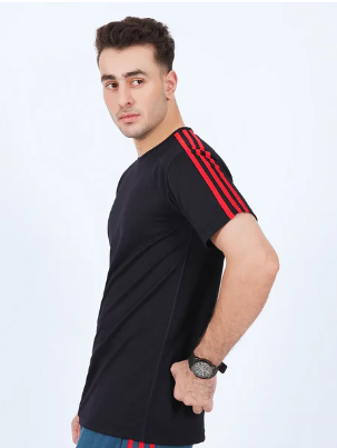 deep blue SportStripe tee