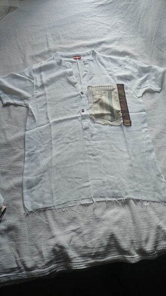 Shorts en lin rayés