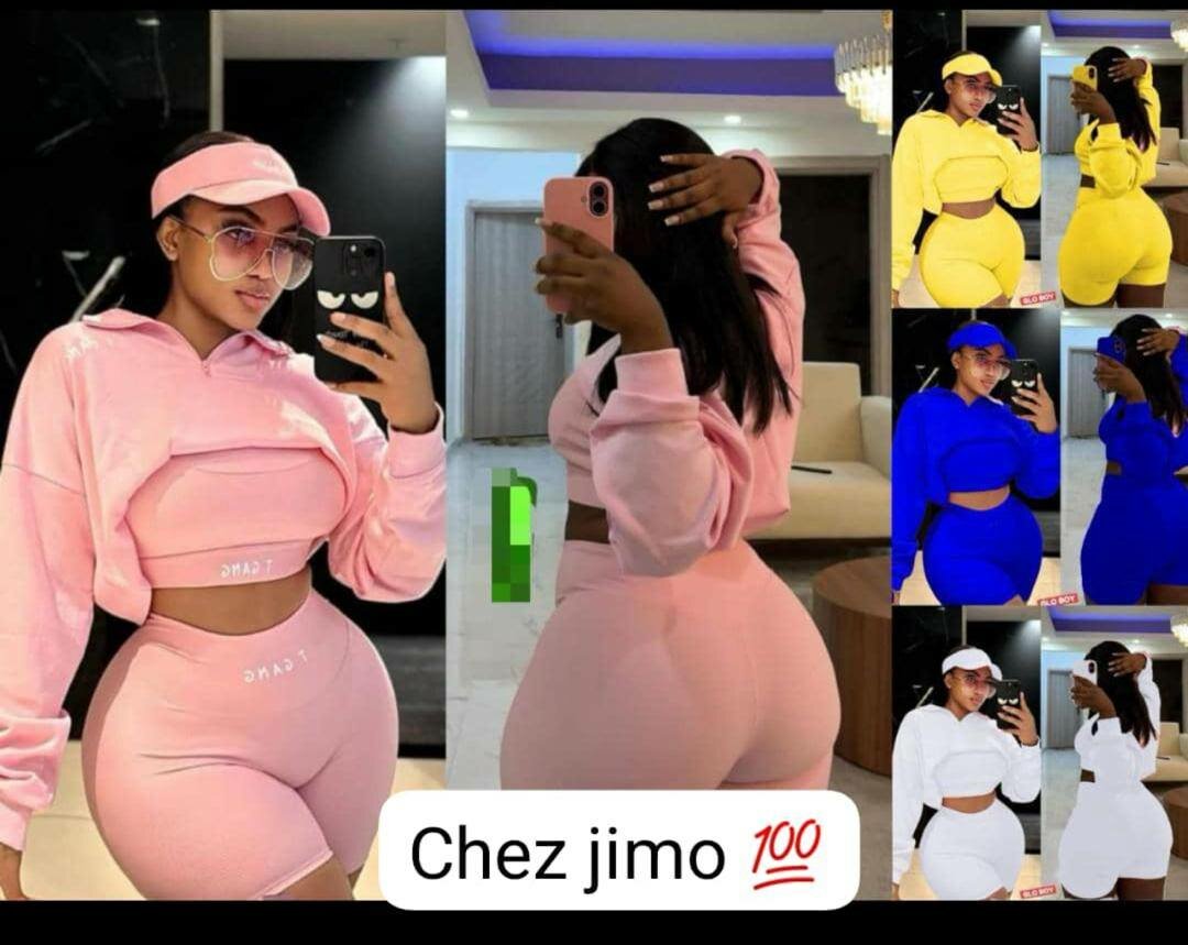 Ensemble de sport rose tendance