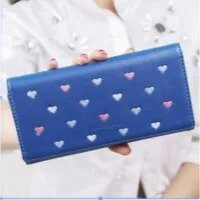 Dark Blue Ladies Love Pattern Wallet/Purse for Women