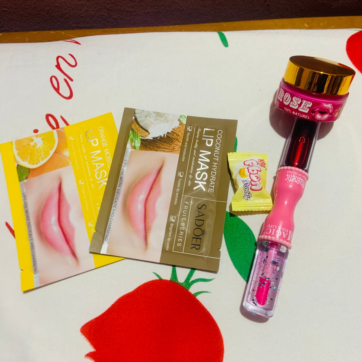 Ensemble lèvres rose