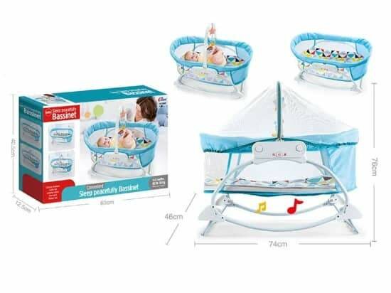 Lit à bascule multifonction 2 en 1 pour enfants, tapis sonor