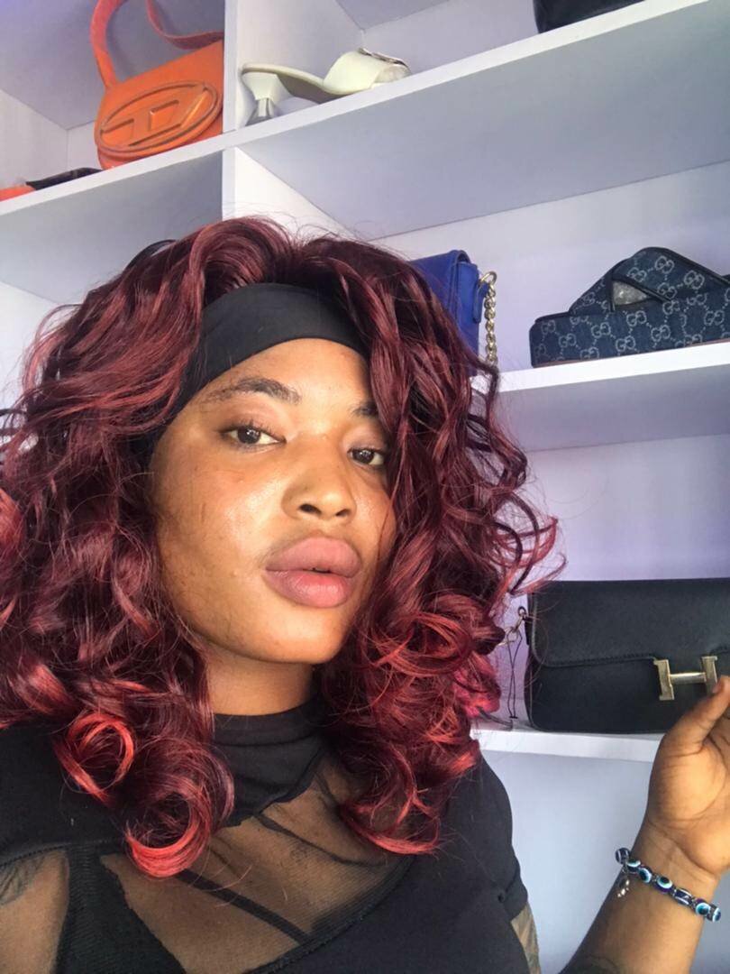 Headband burgundy hair blend