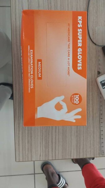 Nitrile & white powder free gloves