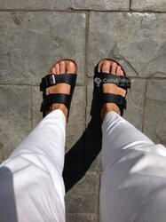Sandales en cuir confort