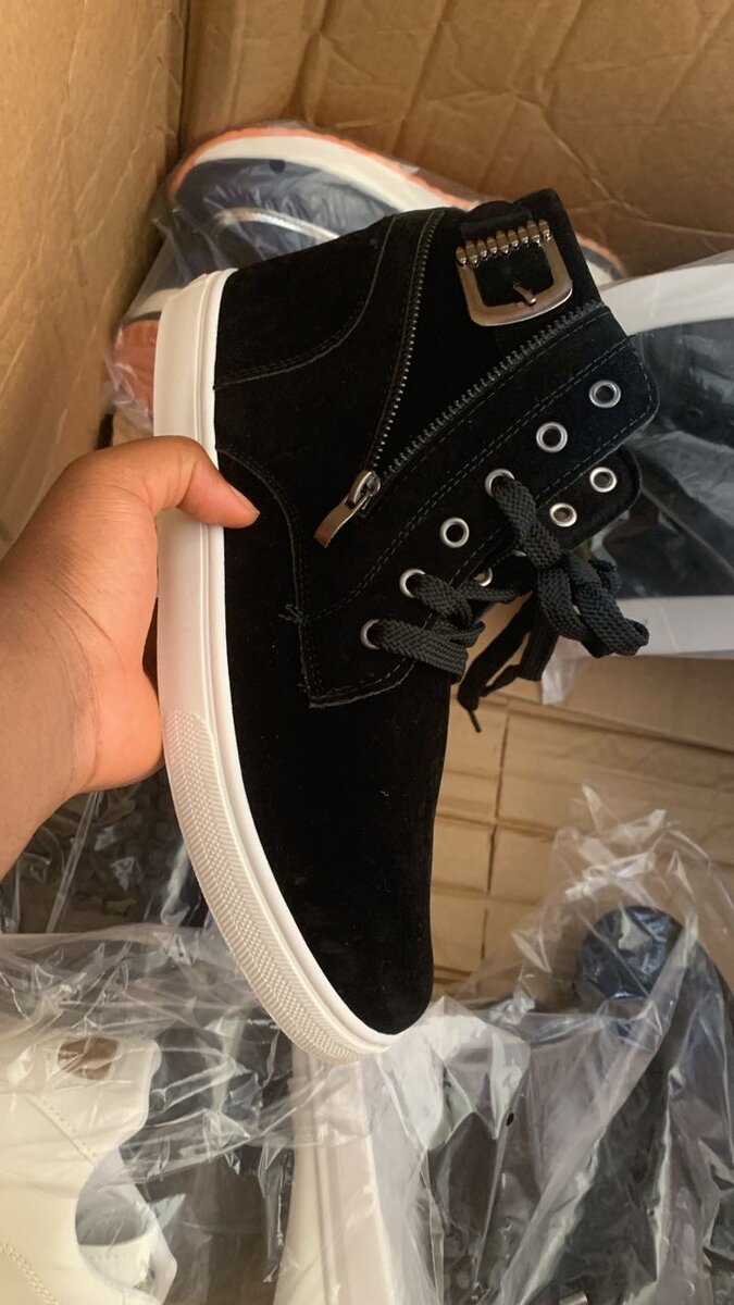 Baskets montantes noires homme