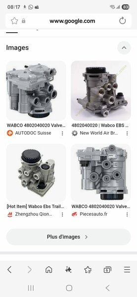 Valve de frein WABCO EBS