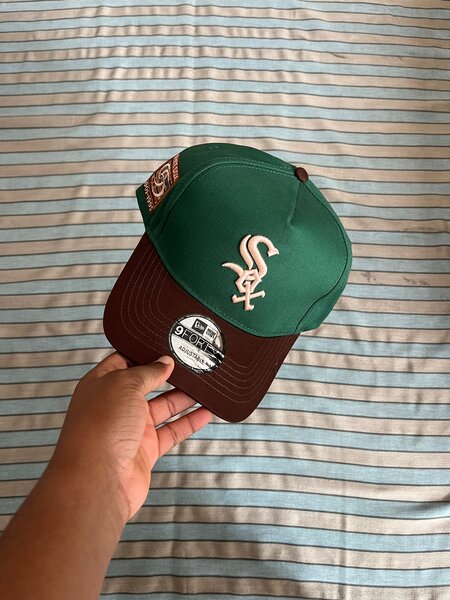 Casquette Snapback Vert et Marron