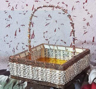 Beautiful Cane Basket Fruit, Wedding And Multipurpose (8 x 8 inches)