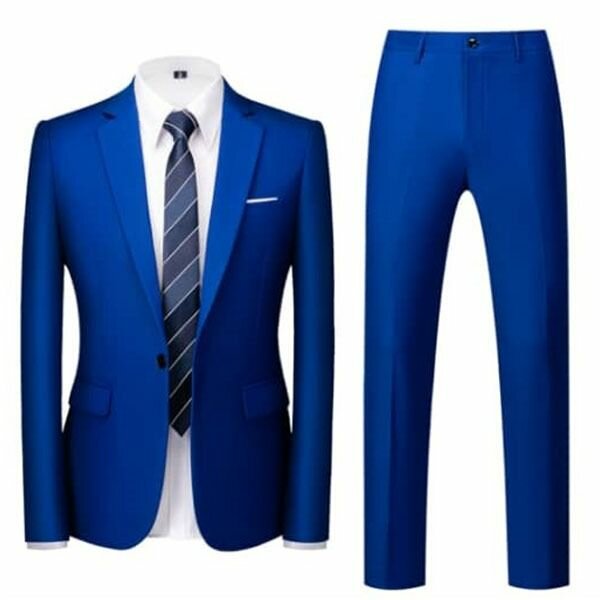 Costume Bleu Élégant Homme