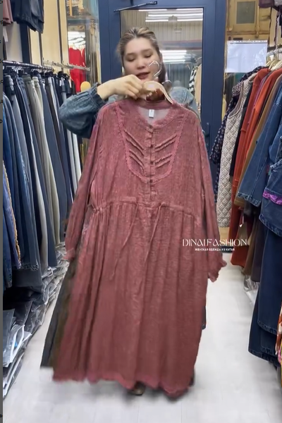 платье розовое