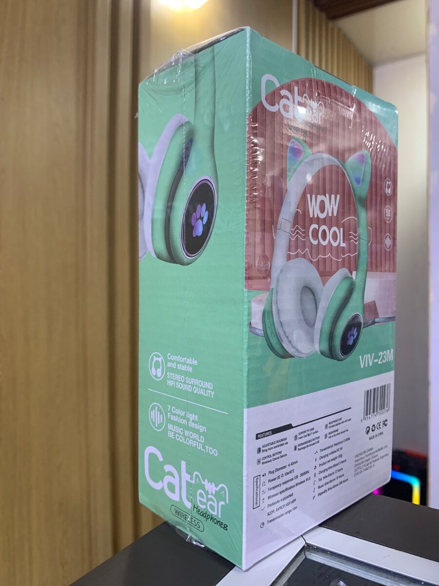 Casque sans fil oreilles de chat