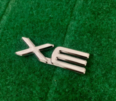 PACK OF 1 TOYOTA XE MONOGRAM EMBLEM CHROME