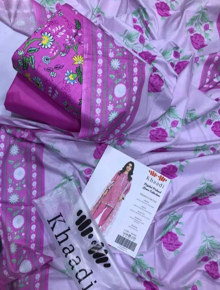 Khaddi 3 pcs lawn suit