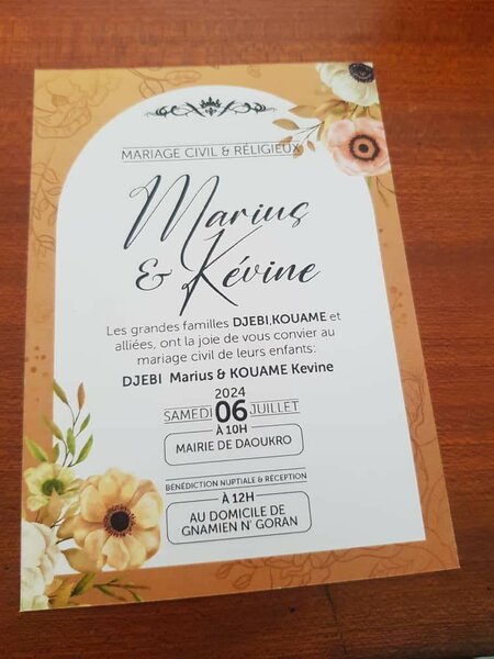 Invitations de mariage élégantes