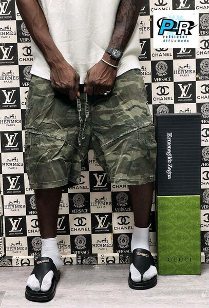 Shorts cargo camouflage homme