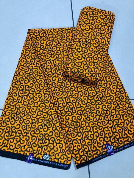 Tissu African print orange