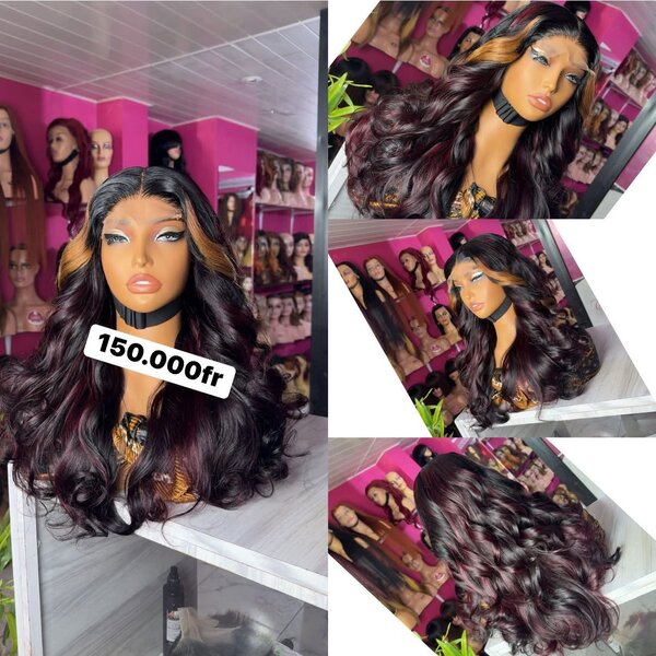 Perruque ondulée élégante