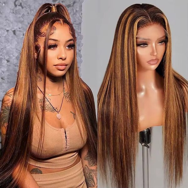 Perruque lace front longue