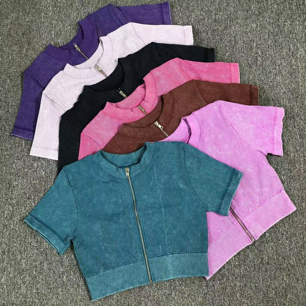 Crop tops zippé femme