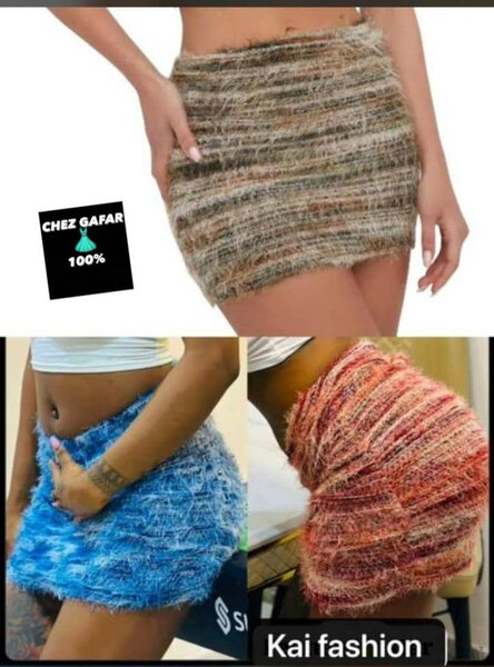 Mini-jupe en maille fantaisie