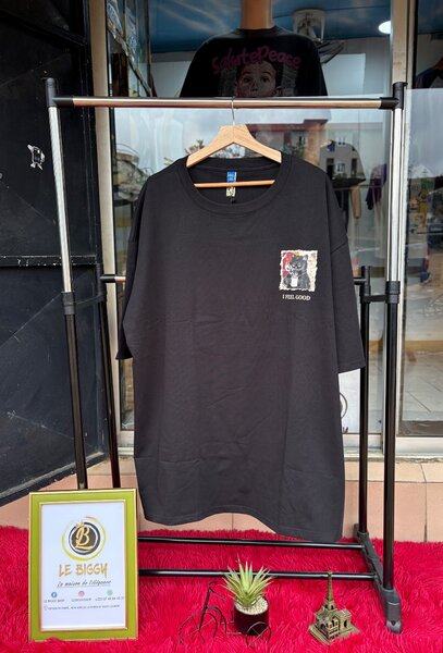 T-shirt imprimé drôle chat