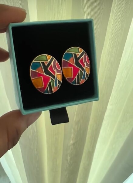 Colorful Geometric Earrings