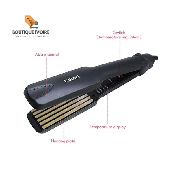 Lisseur à cheveux professionnel en céramique pour perruque ou cheveux.