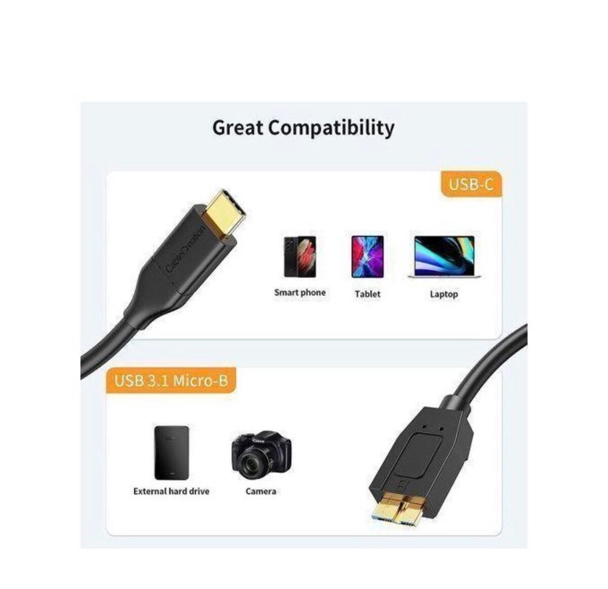 Câble USB-C vers Micro-B