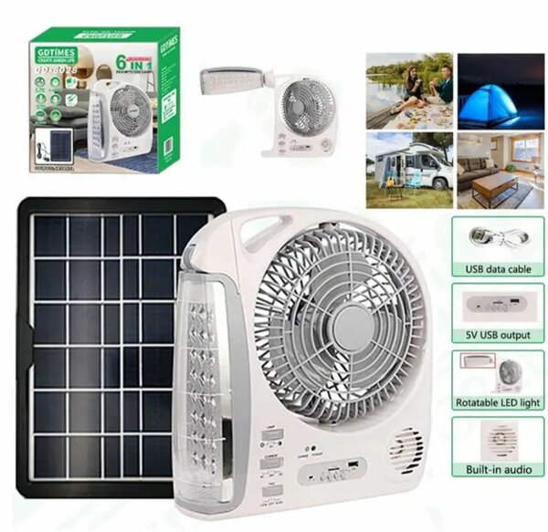 RECHARGEABLE PORTABLE DESKTOP FAN WITH BLUETOOTH SPEAKER