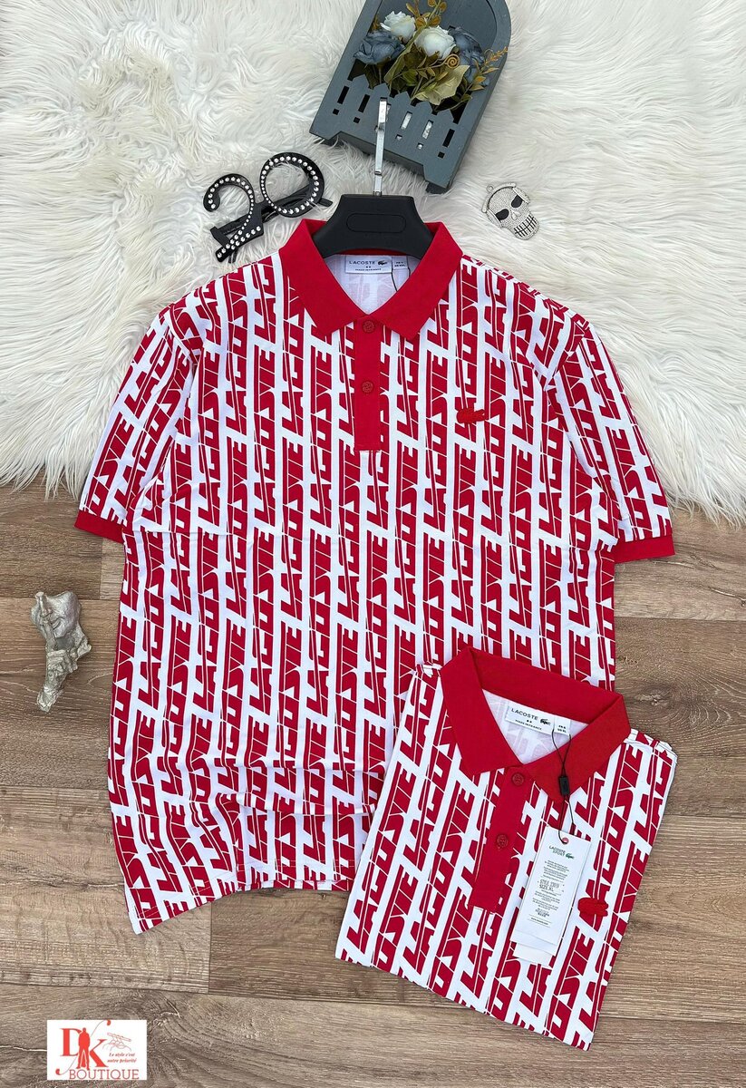 Polo à motif rouge tendance