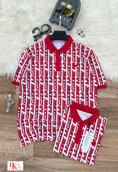 Polo à motif rouge tendance