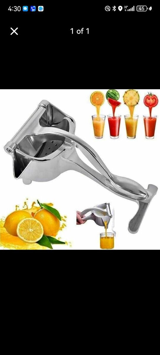 Metal fruit juicer