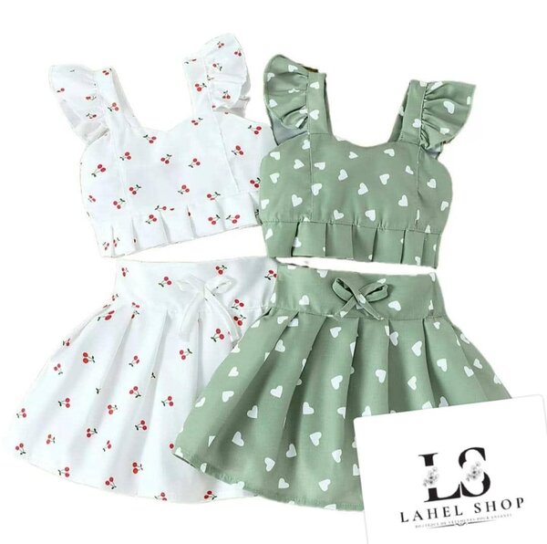 Ensemble enfant motifs coeurs