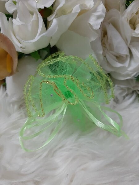 Tulles à cordes vert clair