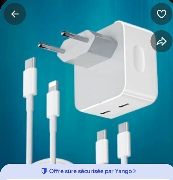 Chargeur rapide double USB