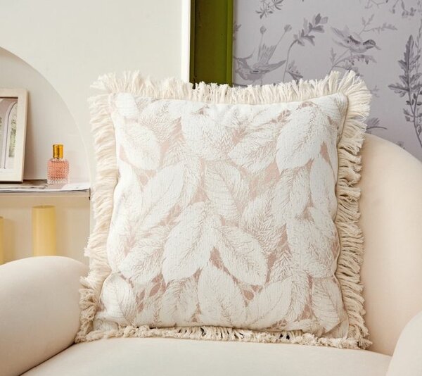 Coussin décoratif à franges