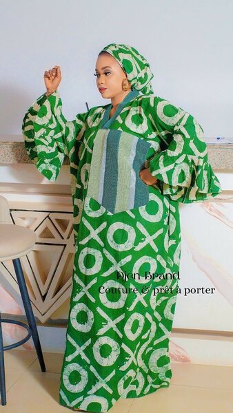 Robe Africaine en Wax Colorée