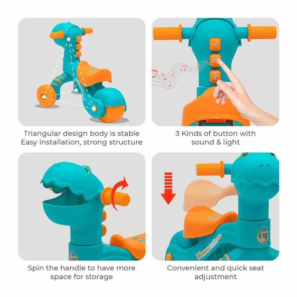 Tricycle bébé dinosaure