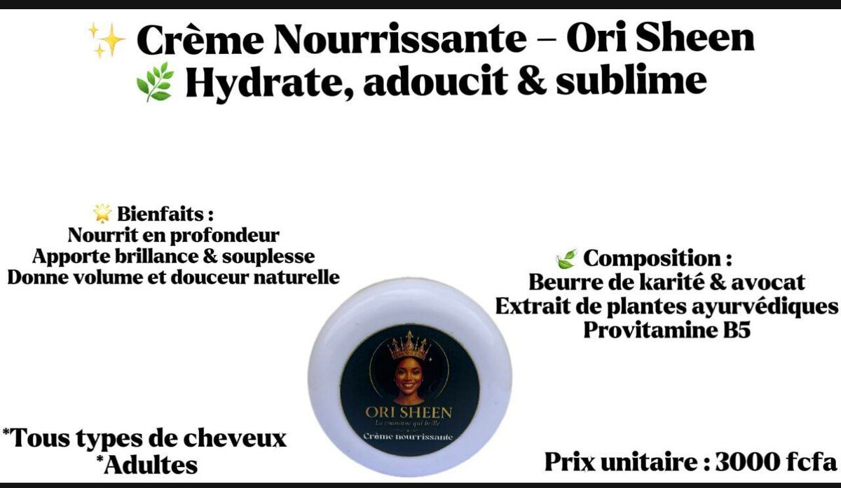 Crème Devanture Cheveux Ori Sheen