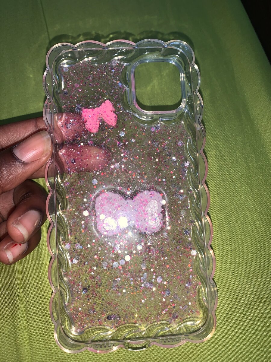 Coque iPhone Paillettes Papillon