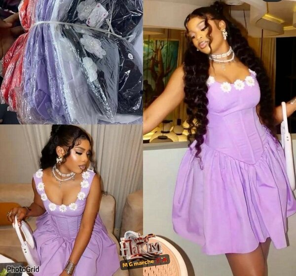 Robe évasée élégante femme