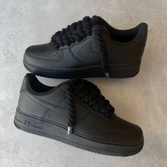 Air force 1 gros lacets (noir)