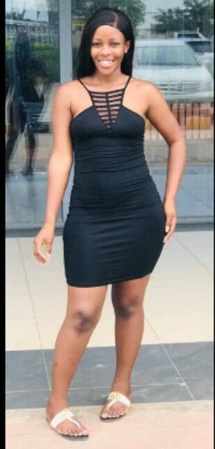 Stretch dress with original neckline black