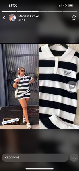 Robe rayée à manches longues
