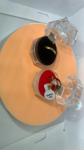 Bague en acier inoxydable élégante