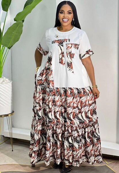 Robe longue imprimée élégante