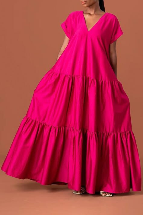 Robe Maxi Longue Évasée pépite