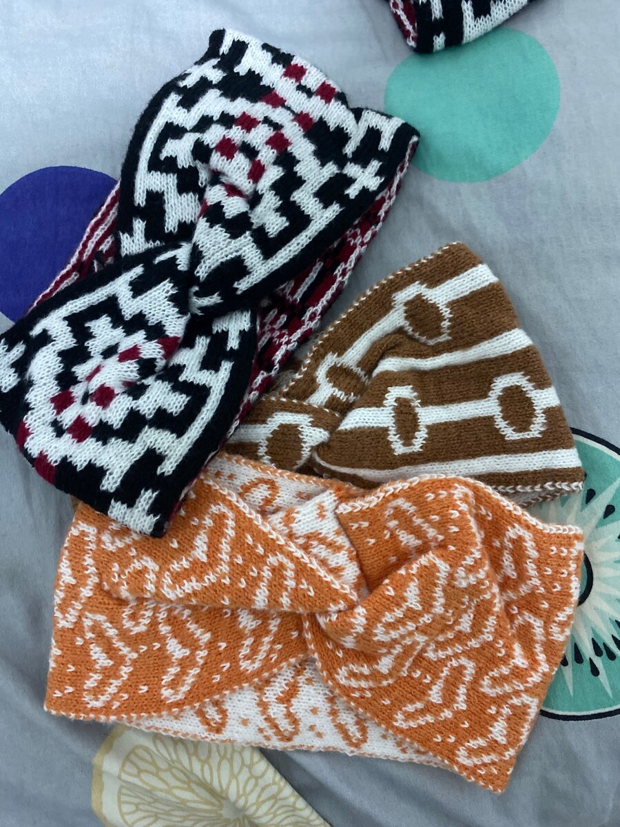 Lot de Bandeaux Torsadés en Tricot